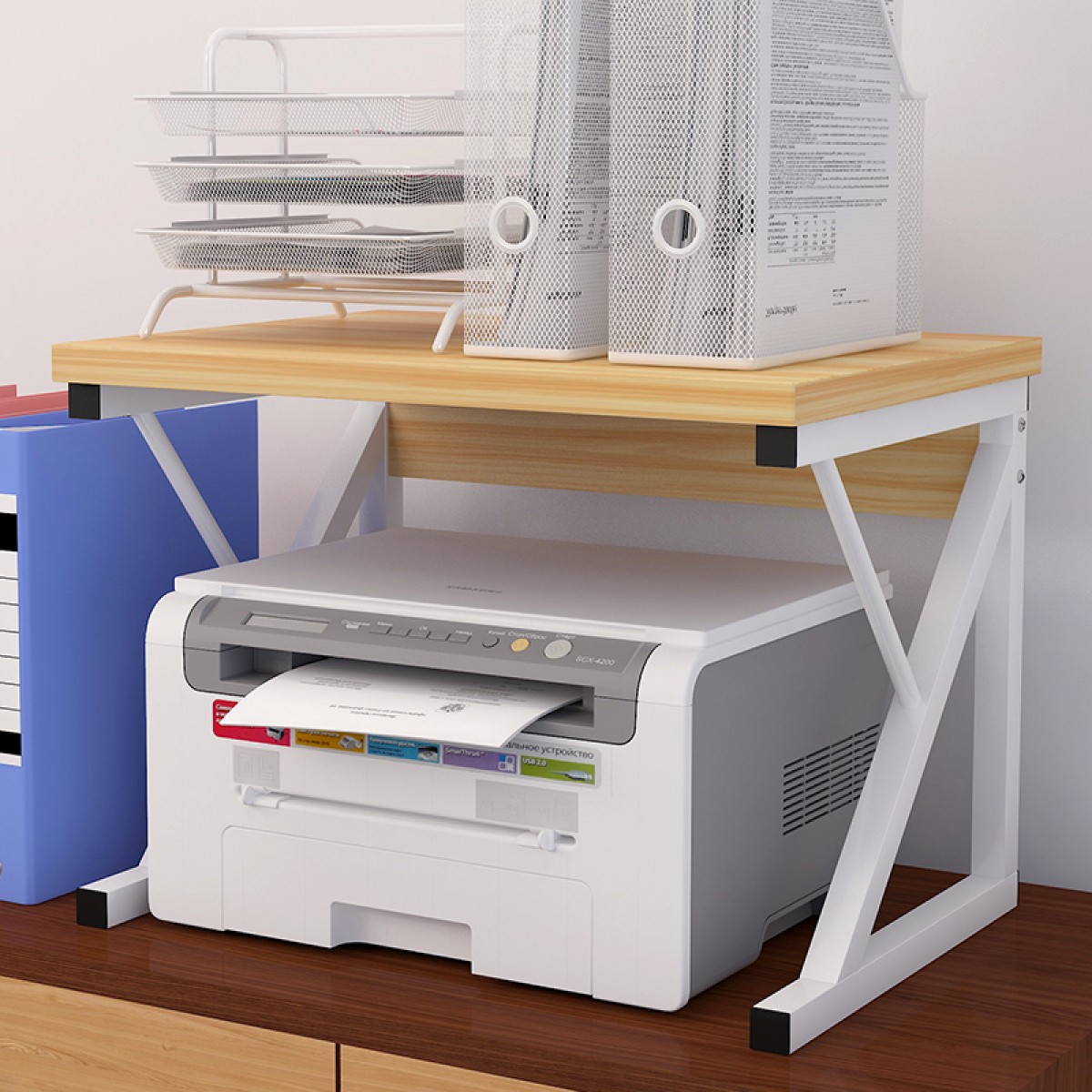 亿家达置物架家用办公打印机架子多层复印机架办公桌主机箱收纳架