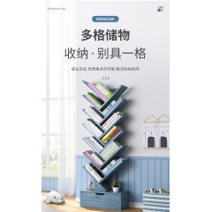 亿家达简易书架落地靠墙客厅收纳置物架简约卧室小型架子宿舍省空间书柜