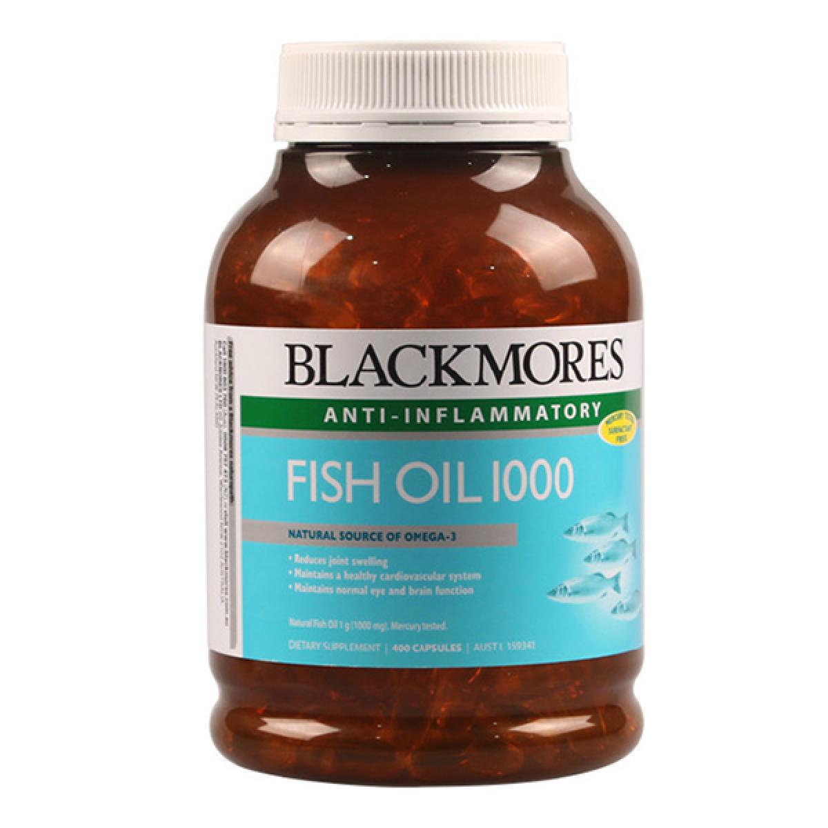 【全球购】2瓶装 BLACKMORES Fish Oil 深海原味鱼油软胶囊 400粒