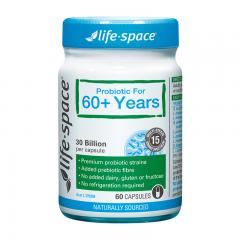 【全球购】2瓶装 Life space 60+老人益生菌胶囊 60粒 保税仓