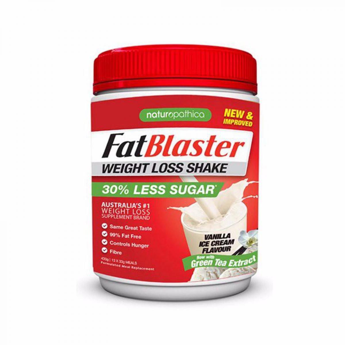 澳大利亚 Fatblaster天然香草瘦身代餐奶昔 新版30% 少糖430g