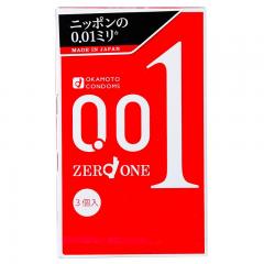 日本 冈本 Okamoto 001避孕套超薄安全套0.01mm3只装*1