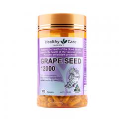 （有效期2024年8月）Healthy Care葡萄籽胶囊12000mg   300粒