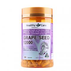 （有效期2024年8月）Healthy Care葡萄籽胶囊12000mg   300粒