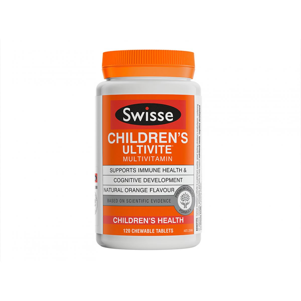 Swisse 儿童复合维生素咀嚼片 120片 CN Swisse Children’s Ultivite 120 Tabs