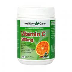 香港直邮】澳洲Healthy Care Vitamin维生素C维他命c咀嚼片500片