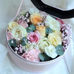 【南京市区、江宁区配送】粉色玫瑰，满天星，可爱定制玫瑰小花盒