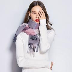 【香港直邮】Auswool Pro Original UGG 粉色大格纯羊毛围巾