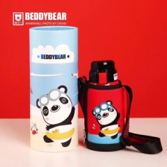 杯具熊beddybear圆筒浮雕两盖款踏浪熊猫