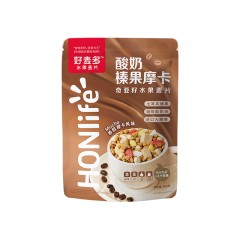 好麦多HONlife酸奶榛果摩卡奇亚籽水果麦片400g 代餐即食营养早餐