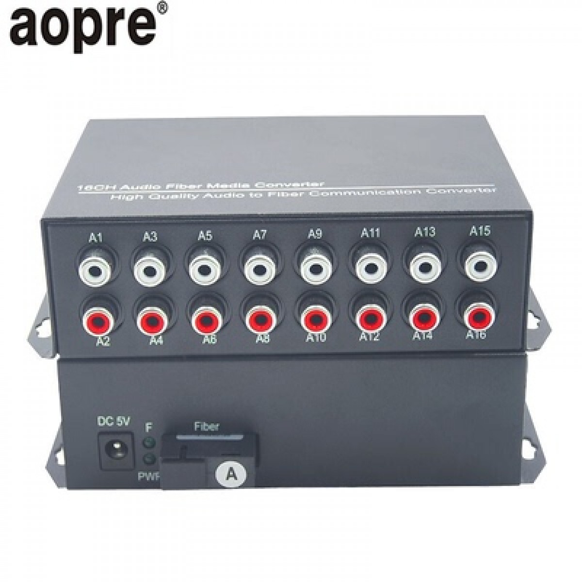 aopre欧柏互联音频光端机1路2路4路8路单双向音频光纤收发器3.5mm