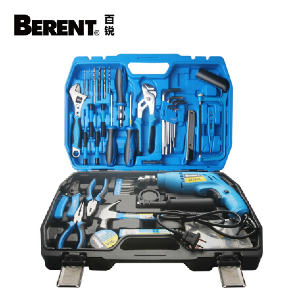 百锐工具(BERENT) 92件套电钻工具组套；BT8152