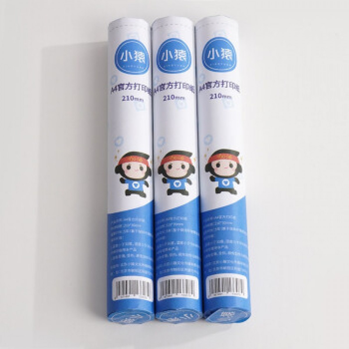 小猿A4智能无墨热敏云打印机学生家用迷你小型手机无线wifi蓝牙连接便携式家庭办公宿舍错题试卷作业 小猿A4标配白色五盒（每盒3卷，每卷7米）