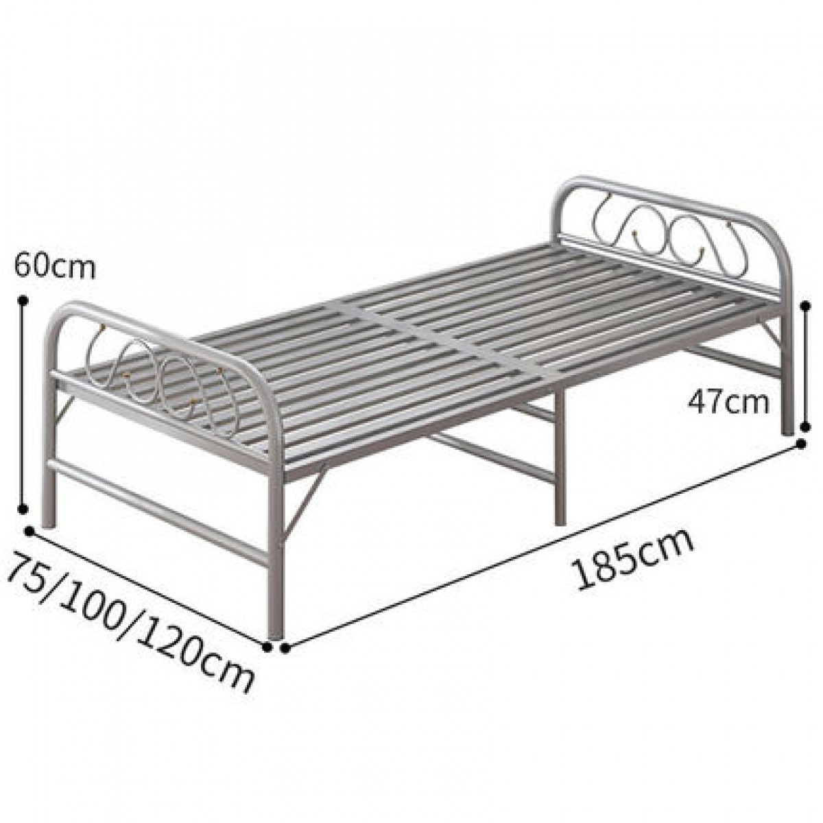 折叠床钢丝床床铁床单人床成人出租屋简易床小铁艺床午休床可折叠