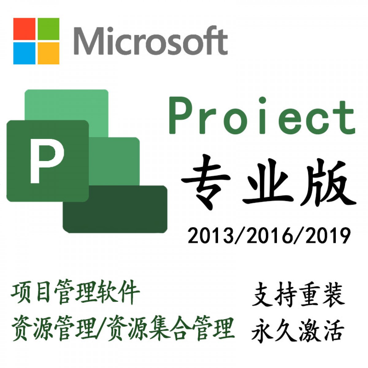 project2016专业正版激活码密钥远程安装项目管理软件