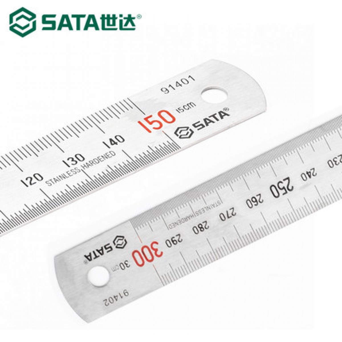 世达 钢直尺30cm广告防护钢板尺15cm测量木工不锈钢文具刚尺91402*1000cm *1