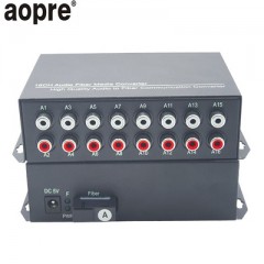 aopre欧柏互联音频光端机1路2路4路8路单双向音频光纤收发器3.5mm