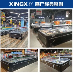 星星冷柜商用冷冻柜超市大容量卧式展示冰柜雪糕速冻保鲜组合岛柜