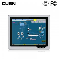 CUSN 触讯17/15英寸工控一体机电阻电容嵌入式前置开关前置USB口全封闭触控PLC自动化触摸控制屏工业平板电脑