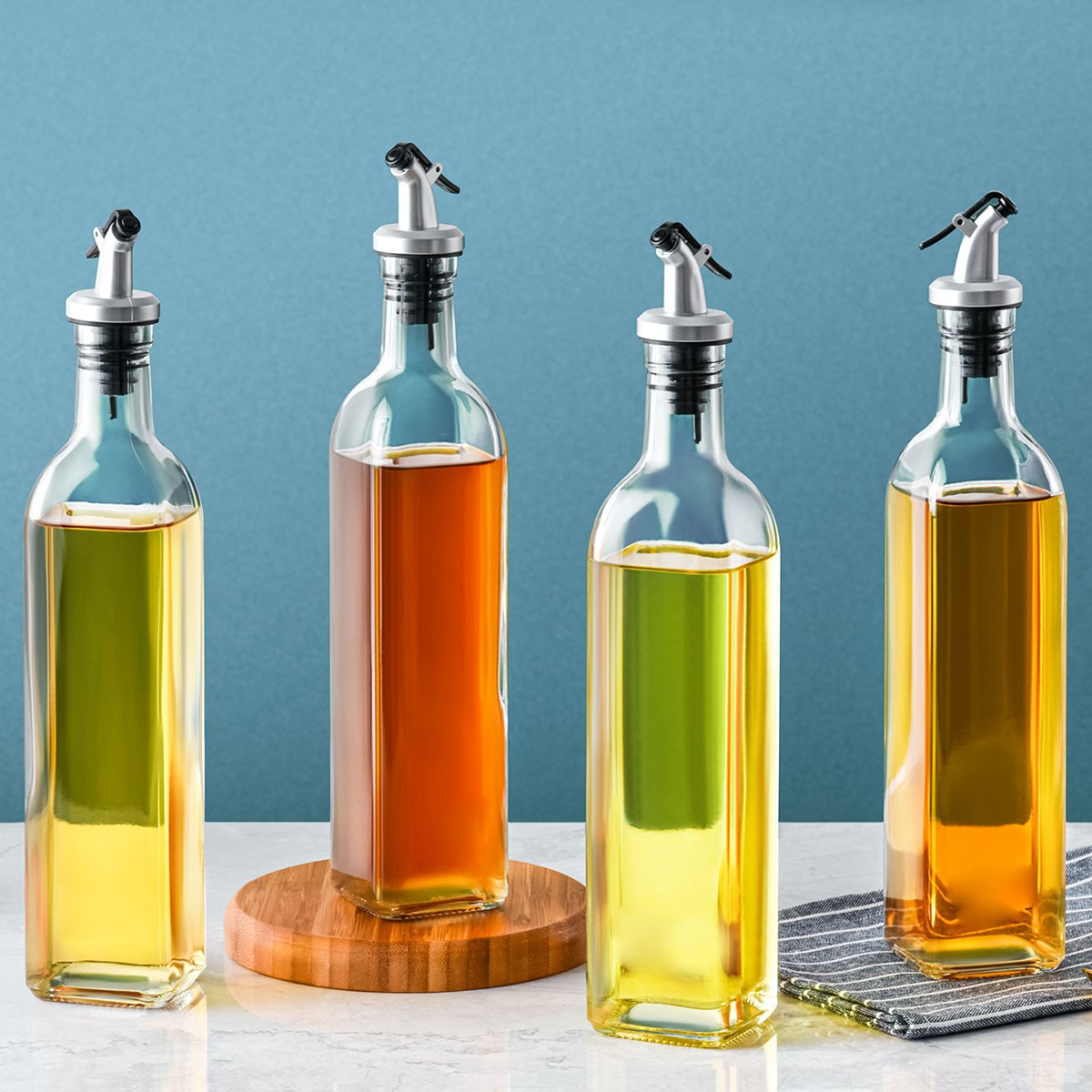左家右厨500ml欧式玻璃调味瓶（4个装）RE6075