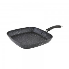 28cm麦饭石色银山系列不粘牛排煎盘