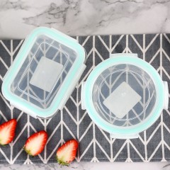 玻璃保鲜盒【410ml圆形玻璃保鲜盒和330ml长方形玻璃保鲜盒可选】