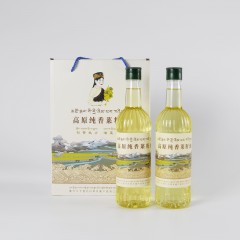 墨竹工卡 直孔白琼高原纯香菜籽油 800ml*2礼盒装