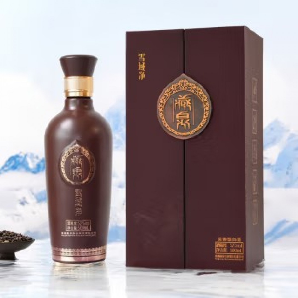 藏泉西藏青稞酒雪域净高端礼盒52度500ml浓香型白酒*6瓶/箱