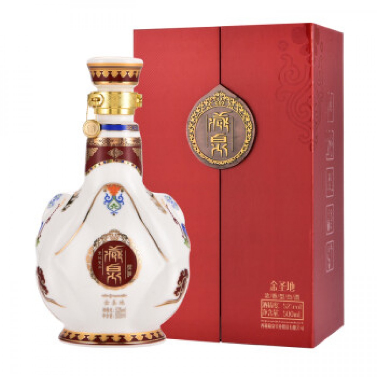 藏泉金圣地西藏青稞酒高端礼盒52度500mL*2瓶